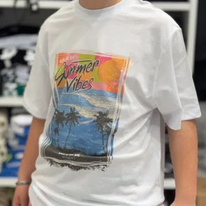 4GIVENESS - T-shirt SUMMUR VIBES bianca uomo