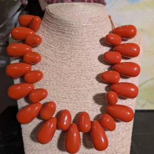 COLLANA ZURI IN RESINA A GOCCIA ARANCIO - NALI'